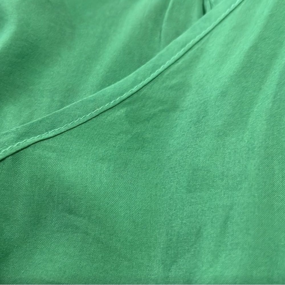 Free People Green floral maxi dress with large blouson ruched & tied sleeves - L - Picture 4 of 8